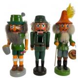 Three East German Wooden Nutcrackers