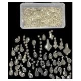 Assorted Faceted Glass Chandelier Components
