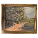 W.C. Stewart Landscape Oil on Canvas