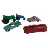 Auburn Rubber Co. 5 Toy Vehicles &  Fire Truck