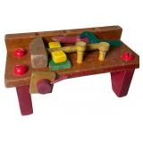 2 Vintage Playskool Wood Toy Sets & Boxes