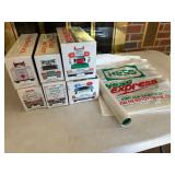 A Collection of Six Vintage Hess Toy Trucks