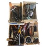 C. Howard Hunt Sharpeners & 4 Crates of Tools