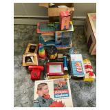 Group of Vintage Games and Educator Toys
