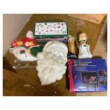 Group of Vintage Holiday Blow Molds and Lights