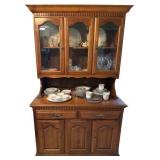 Colonial Revival Two-Piece Hardwood Hutch