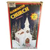 Empire, 1994 Large Lighted Christmas Church