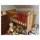 Vintage Crib w/Original box, 44 x 53 x 32 inches.