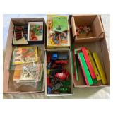 Group of Vintage Toy Vehicles and Figurines