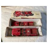 A Pair of Hess Toy Fire Trucks with Box