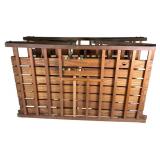 Vintage Wood Folding Playpen & Beads