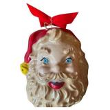 12' Vintage Plastic Santa Claus Wall Hanging
