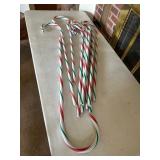 Ten Large Plastic Candy Cane Outdoor Decorations