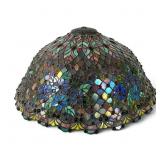Large Leaded Glass Clematis Pattern Lamp Shade