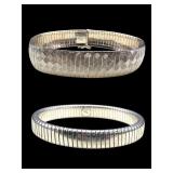 Two Sterling Italian Omega and Tubogas Bracelets