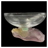 Daum France Pï¿½te de Verre Glass Compote Dish