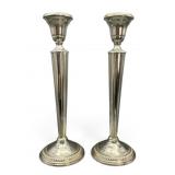 Pair of Arrowsmith Weighted Sterling Candlesticks