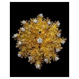 Exquisite 18K Diamond Snowflake Brooch