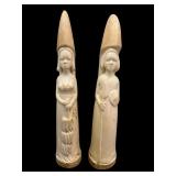Pair of Carved African Mangbetu Style Figures