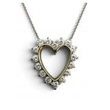 14K - 1.6 CTW Diamond Heart Pendant Necklace
