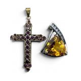 Sterling, Ruby, Sapphire & Citrine Pendants