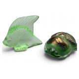 Two Lalique Crystal Animal Figurines