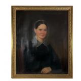 Portrait of a Woman in Quaker Dress dated 1857