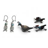 Silver & Inlay Bird Jewelry Collection
