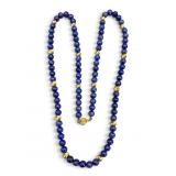 14K Lapis Lazuli 36 Inch Beaded Necklace