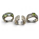 Sterling Peridot & Blue Topaz Trio