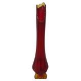 19 Inch Amberina Swung Glass Flame Vase