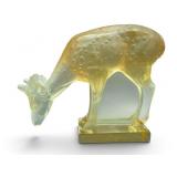 Lalique France Opalescent Glass Fawn Figurine