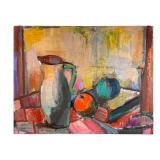 Lucia Peka Expressionist Still Life Oil Painting