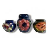 Two Moorcroft Vases and Anemone Ginger Jar