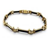 14K Onyx Linked Tennis Bracelet