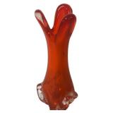 Chalet Canada Orange Art Glass Vase
