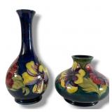2 Moorcroft Hibiscus Pattern Vases