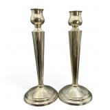 Pair of Wolfenden Sterling Silver Candlesticks