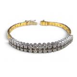 Stunning 18K Two-Tone 4 CTW Diamond Bracelet