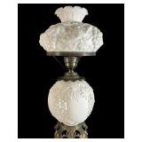 Accurate Casting Milk Glass Parlor Lamp