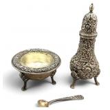 Sterling S. Kirk & Son Repousse Condiment Set