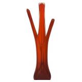 21.5 In.Viking Glass Persimmon 3 Finger Swung Vase