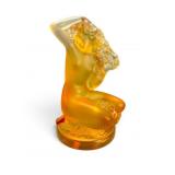Lalique Amber Crystal Floreal Figurine