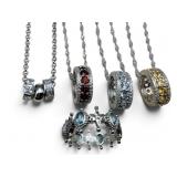 Sterling Topaz,Citrine,Garnet Style Necklaces,Ring