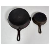 Two Vintage Cast Iron Skillets, Wagner Ware