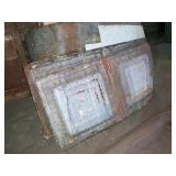 Collection of Antique Embossed Tin Ceiling Plates