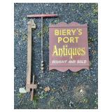 Assortment of Antique Sign and Primitive Tools