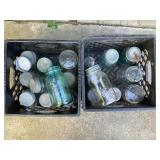Collection of Vintage Glass Mason Jars