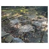 Wrought Iron Garden Patio Table and Four Chairs
