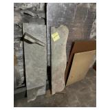 Pair of Antique Carved Marble Washstand Components